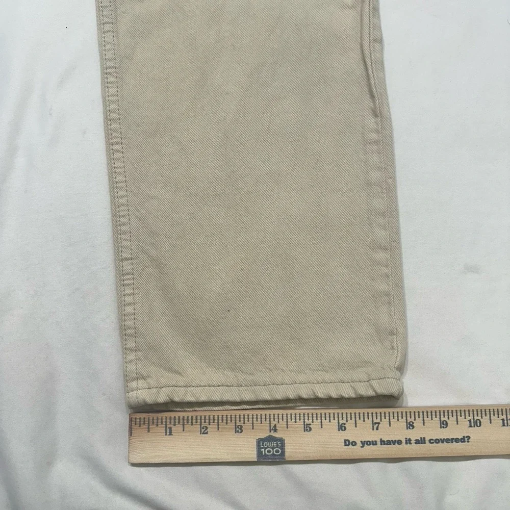 Levi's 505 Regular Fit Tan Beige Denim Jeans Mens‎ Made in USA Straight Leg Y2K